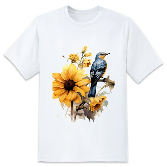 Men Summer CasualBird Graphic Print Round Neck Short Sleeve T Shirt Tee Tops Basic Vacation Wear Sizes XS-5XL