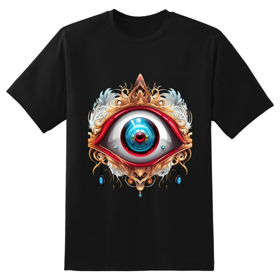 Men Summer CasualEyeball (6) Graphic Print Round Neck Short Sleeve T Shirt Tee Tops Basic Vacation Wear Sizes XS-5XL