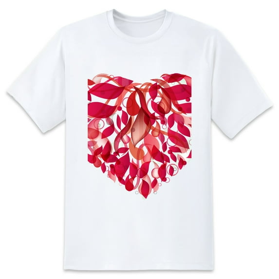 Men Summer CasualHeart (2) Graphic Print Round Neck Short Sleeve T Shirt Tee Tops Basic Vacation Wear Sizes XS-5XL