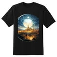 thumbnail image 1 of Men Summer CasualMoon Graphic Print Round Neck Short Sleeve T Shirt Tee Tops Basic Vacation Wear Sizes XS-5XL, 1 of 1