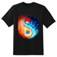 thumbnail image 1 of Men Summer CasualYinyang- (2) Graphic Print Round Neck Short Sleeve T Shirt Tee Tops Basic Vacation Wear Sizes XS-5XL, 1 of 1