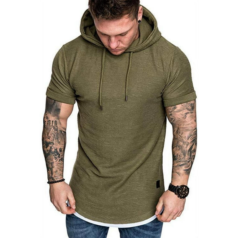 Short sleeve sweatshirt mens top