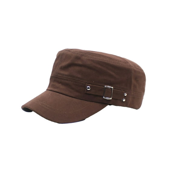 Men Summer Peaked Hat Solid Color Flat Top Wide Brim Adjustable Sun Protection Sunscreen Breathable Camping Baseball Hat Headwear