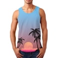 thumbnail image 1 of Men Summer Printed Fashion Casual Sports Beach Sleeveless Top Tank Tops Male Streetwear Cami Shirts, 1 of 5
