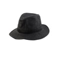thumbnail image 1 of Men Summer Straw Braided Wide Brim Western Style Beach Sunhat Cowboy Hat Black, 1 of 3