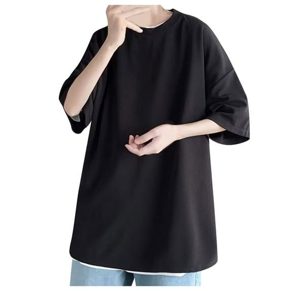 Men Summer Tops Camping Novelty Items Co T Workout Short Workout Clothe Set Long Fitted Shirts for Men Long Sleeve Female Inner Shirt Sleeve Athletic Top Thermal Layering Tee Tunic Men's Black 2XL