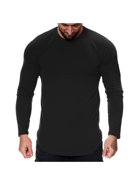 Men Summer Tops Camping Novelty Items Fitted Tops Men Long Sleeve under Scrub Tee plus Size Turtleneck Long Sleeve Sweater Dress Turtleneck Tee Shirt S Shirts Short Classic Fit Mens Tunic Black M