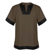 Men Summer Tops Clothing Cos Clothing Europe And The United States Performance Suit T Shirt Mens Turtleneck Set Athletic Swim Long Sleeve Blouses Top Tech Long Sleeve Shirt Compression Brown S