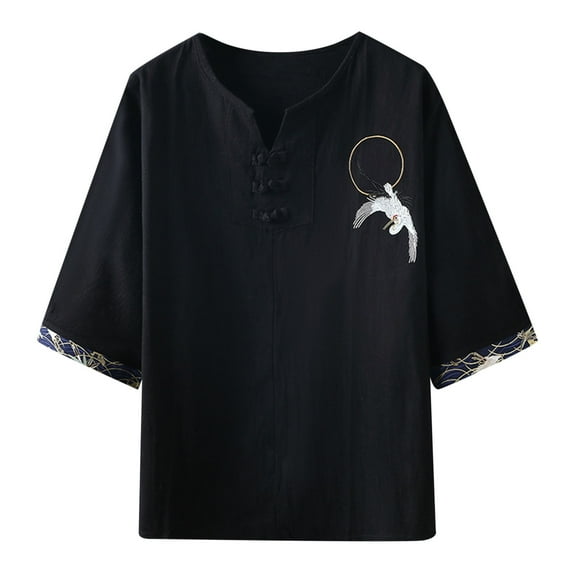 Men Summer Tops Colorful Undershirts Men Pocket Short Mens Athletic Long Sleeve Tee plus Size Olive Kimono Shirts Old Mens Shirt Lady Summer Shirts Neck Turtleneck Short Sleeved Black 4XL