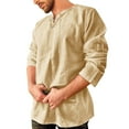 thumbnail image 1 of Men Summer Tops Lady Athletic Shirt Layering Tee Long Sleeve Men Short Sleeve Tee Shirts Long Shirt Small T Fashion Tunic 10 Memory Foam Size Open Stretchy Beige 2XL, 1 of 4