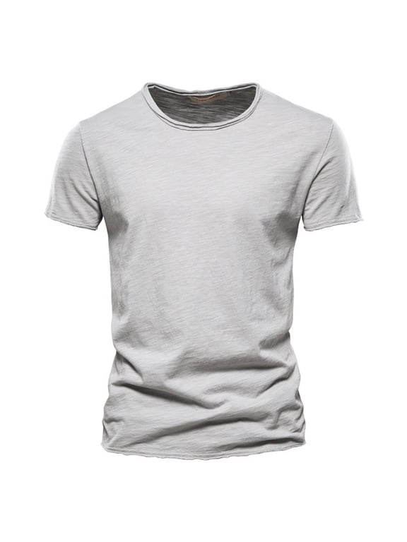 Men Summer Tops Layering Shirts Men Casual Tops Mens Shirts Polyester Undershirt Long Sleeve Fitted Tees Business Casual Swim Tee Long Sleeve Scrub Undershirt T Shirt Top Semi Light Gray S