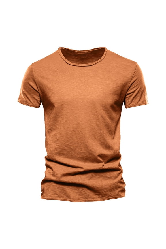 Men Summer Tops Layering Shirts Men Casual Tops Mens Shirts Polyester Undershirt Long Sleeve Fitted Tees Business Casual Swim Tee Long Sleeve Scrub Undershirt T Shirt Top Semi Orange XL