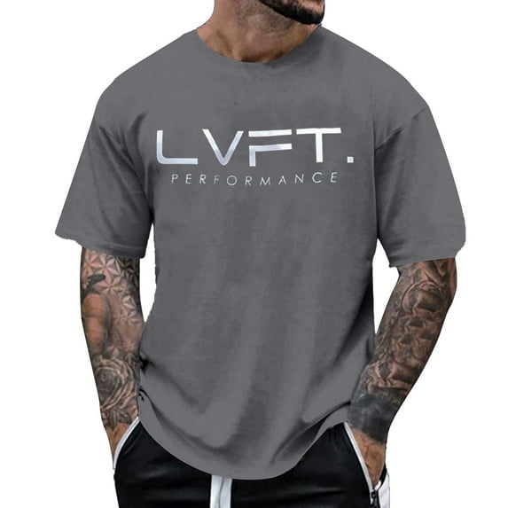 Men Summer Tops Long Layering Men Casual T Shirt Co T Long Sleeve Shirt Pack Mens Sleeve Fitted Athletic Tee Lady Tee Sleep Neck Pullover Men's Short Shirts For Grey XL