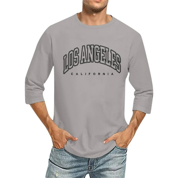 Men Summer Tops Long Neck Men Small Long Sleeve Shirts Old Mens Shirt Sleeve Turtle Neck Athletic Tee Top Pack Shirt Tops Wool Vest Extra Tall Tee Shirts Athletic 3/ 4 T Grey 3XL