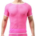 thumbnail image 1 of Men Summer Tops Long Sleeve Tee Shirts for Men Short Sleeve Athletic Tee Undershirts Long Slim Work Shirt Sleeved Lady Athletic Shirt Men's Turtleneck Mens Pink XL, 1 of 3