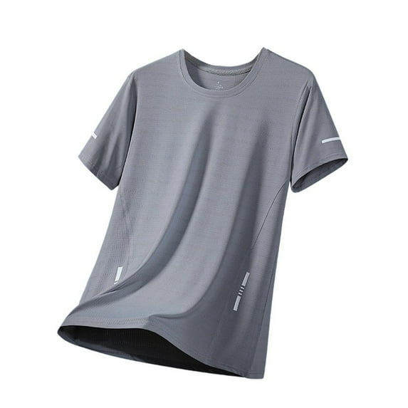 Men Summer Tops Loose Long Sleeve Shirts for Men Short Sleeve Casual Tops T Shirt Pack Mens Long Shirt Large Chested Pack Extra Shirts Moms Favorite Top Grey 2XL