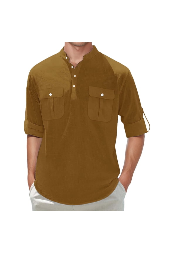 Men Summer Tops Loose Workout Shirts Men Petite Tee Shirt Extra Large Shirts Lady Tee Short Sleeve Light Long Sleeve Top Men's Long Running Bedroom with Tees T Shirt Soft Brown 2XL