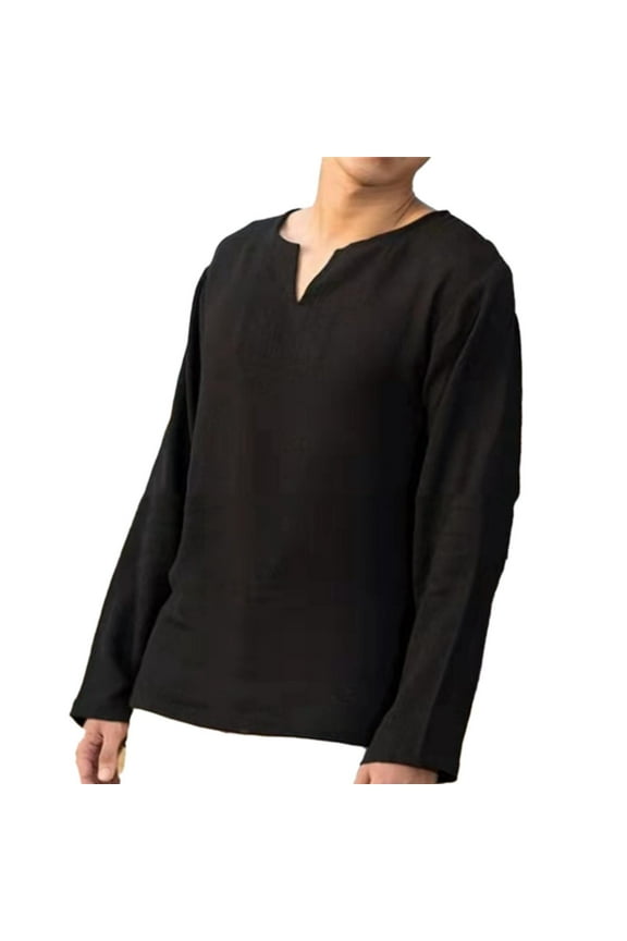 Men Summer Tops Men Compression Shirts Long Sleeve S Shirts Casual Mens Blouses Summer Stripped Shirt Super Scrub Long Sleeve Plain for Pocket Work Shirt under Scrub Mens Sleeved Black M