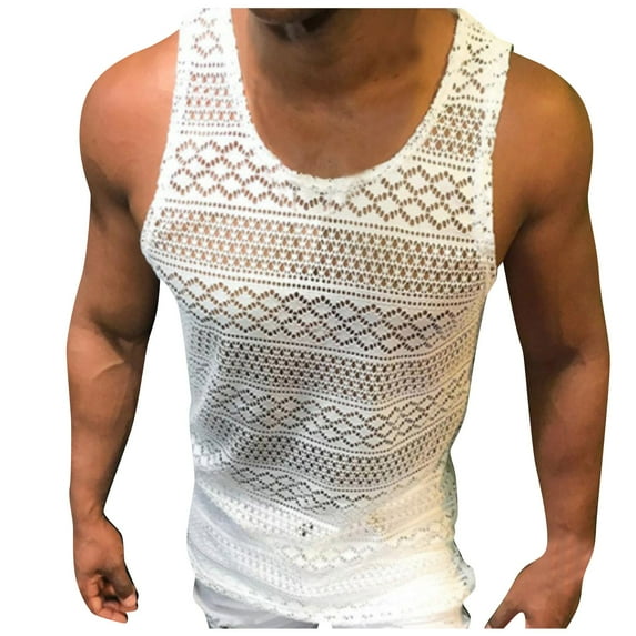 Men Summer Tops Men O neck Casual Fashion Knitted Bottoming Shirt Tops Knitted Sleeveless T Shirt Casual Comfortable Tee Tank Large N Scrub T 4 1 Tech Wear Lightweight Long Sleeve Shirts White S