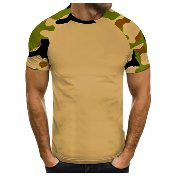 Men Summer Tops Men Small Long Sleeve Shirts Mens Tees Shirts Mens V Neck Casual Medium Short Sleeve Athletic Long Tee Clothe Set Athletic Tee Top Running S Tops Yellow 3XL