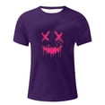 thumbnail image 1 of Men Summer Tops Men T Shirt for Men Funny Graphic Tee for Everyday Wear Lightweight Casual Sports Top with Humorous Design and Comfortable Fit Purple 3XL, 1 of 3