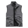 thumbnail image 1 of Men Summer Tops Men T Shirt and for Casual Outdoor Workwear Fishing Vest Men Grey 4XL, 1 of 4