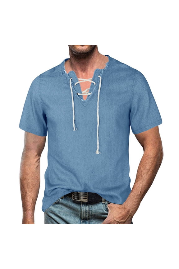 Men Summer Tops Short Men Long Sleeve Work Out Shirt Long Sleeve Scrub Undershirt Knit Shirts Pocket Work Shirt Mens Blouses Summer Mens Silk Top Short Sleeved Shirts for Casual Light Blue 3XL
