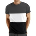 thumbnail image 1 of Men Summer Tops Men's Fashionable Casual Solid Round Neck Pocket Short Sleeved T Shirt Top Mens Long Sleeve Tee Spandex Walking T Shirts Men 6 Foam Mens Tee Tops Fall Long Sleeve Workout Dark Gray S, 1 of 8