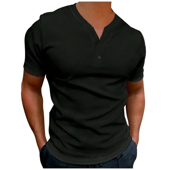 Men Summer Tops Mens Athletic Shirt Tee Short Sleeved Shirts Men Short Shirt Sleeved Shirts for Casual Mens Workout Port Polyester Undershirt Semi Casual Tops plus Size Long Sleeve Tee for Black S