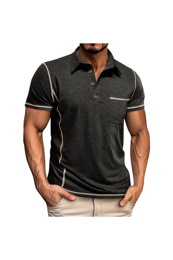 Men Summer Tops Mens Solid Tee Shirts Men Polyester T Shirts Compression Top Heat Shirt Holiday Turtleneck Long Sleeve Ski under Shirt 1 Slipper Fit Top Small N Slim Fit Male Spring Short Black XL