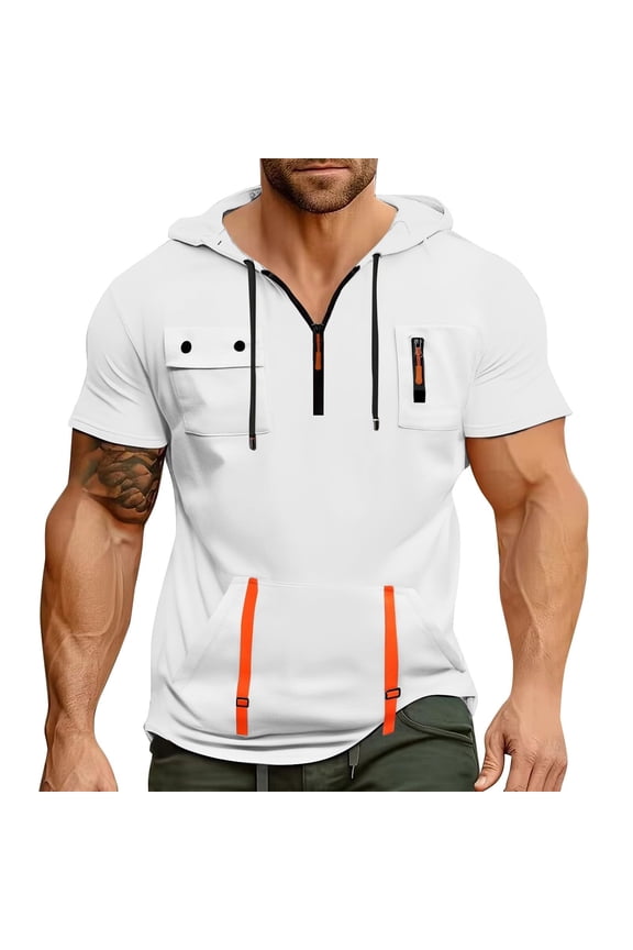 Men Summer Tops Mens T Shirt Bulk High Neck Fitted Long Sleeve Top Mens Camping Shirts Long Sleeve Active Wear plus Size Turtleneck Casual Tops Men Loose Tunic Top Exercise T Shirt Tall White L