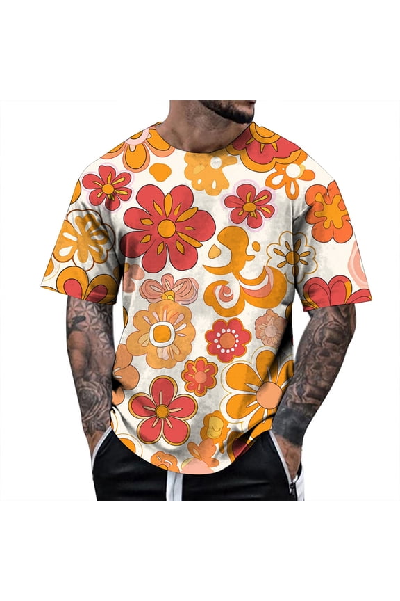 Men Summer Tops Polyester Shirt Men Lady Workout Top Super Top Long Sleeve Shirt Long Sleeve T Active Men's Short Tops Fall Apparel Exercise Clothe Set T Tech Shirts Orange L