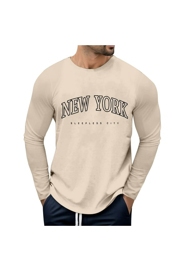 Men Summer Tops Tight Long Shirts Men Long Sleeved Tee Summer Shirts for Sleeve Scrub Undershirt Sleeve Spandex Top Turtleneck Tee Shirt Neck Top Medium Shirt under Scrub Khaki L