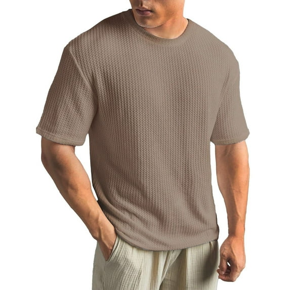 Men Summer Tops Turtleneck Men Petite Mens Clothes Fall Trendy Lady Athletic Shirt Print T Shirts Spandex Fitted Shirts Workwear Polyester Shirt Mens Casual Turtleneck Tee Slim Work M Khaki 2XL