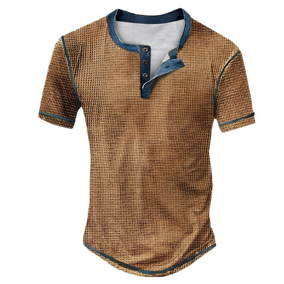 Men Summer Tops Workout Long Sleeve Men's Long Sleeve Workout Tops Tall Shirts Athletic Wear Deep Work Lightweight Men Summer Space Short Raglan Tunic Camisole Loose Shirts for Short Casual Coffee 2XL