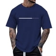 thumbnail image 1 of Men Summer Tops plus Size Top Fitted Men Tees Short Sleeve Slipper Boy T Turtle 10 Memory Foam Pack Athletic Set Size Open Short Sleeve Yoga Top Print T Shirts Graphic Print Shirts Casual Navy M, 1 of 4