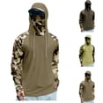thumbnail image 1 of Men Summer UPF 50+ Long Sleeve with Mask Fishing Shirts Long Sleeve UV Rash Guard Summer Cooling Lightweight Hoodies Yellow L, 1 of 4