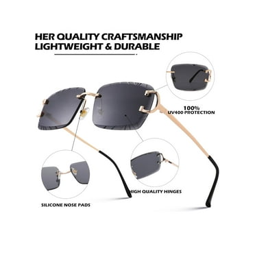 Men Sunglasses Hip Hop Shades Classic Square Black