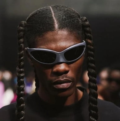 Masked Shade Men Sunglasses Nose Masked Shades Fashion Hip Hop Street Black Lens ...