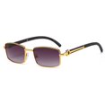 thumbnail image 1 of Men Sunglasses Round Gold Metal Buffs, 1 of 2