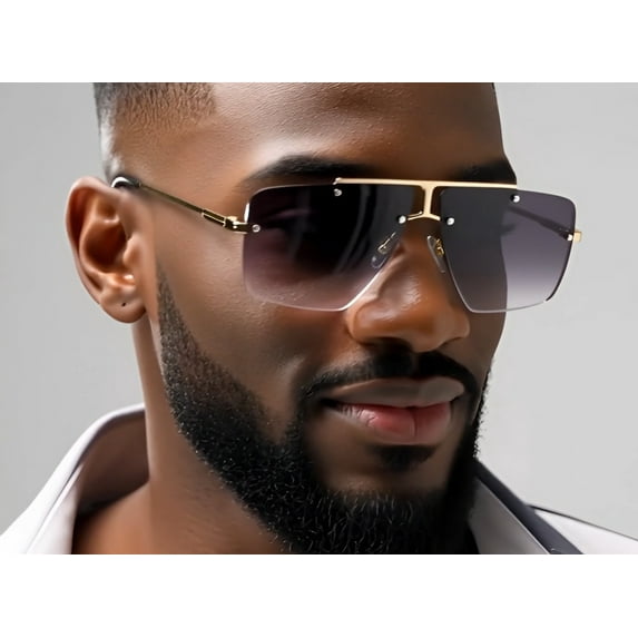 Men Sunglasses Square Black Lentes Gafas