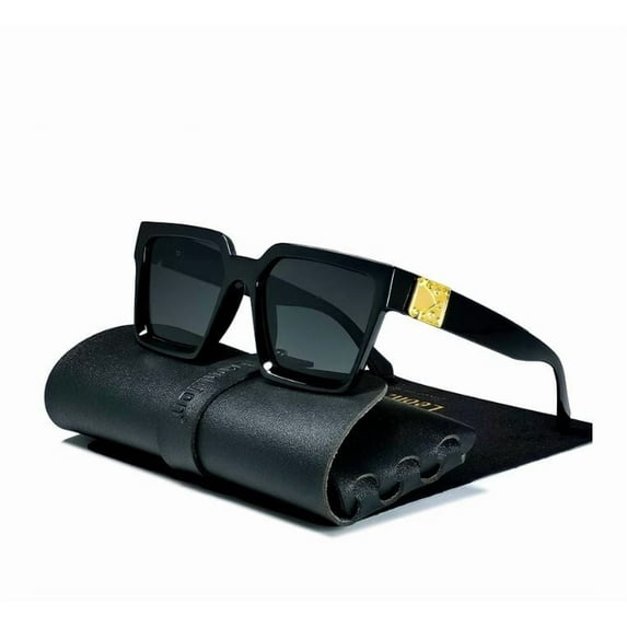 Men Sunglasses Square Hip Hop Fashion Shades Classy Outdoor Black