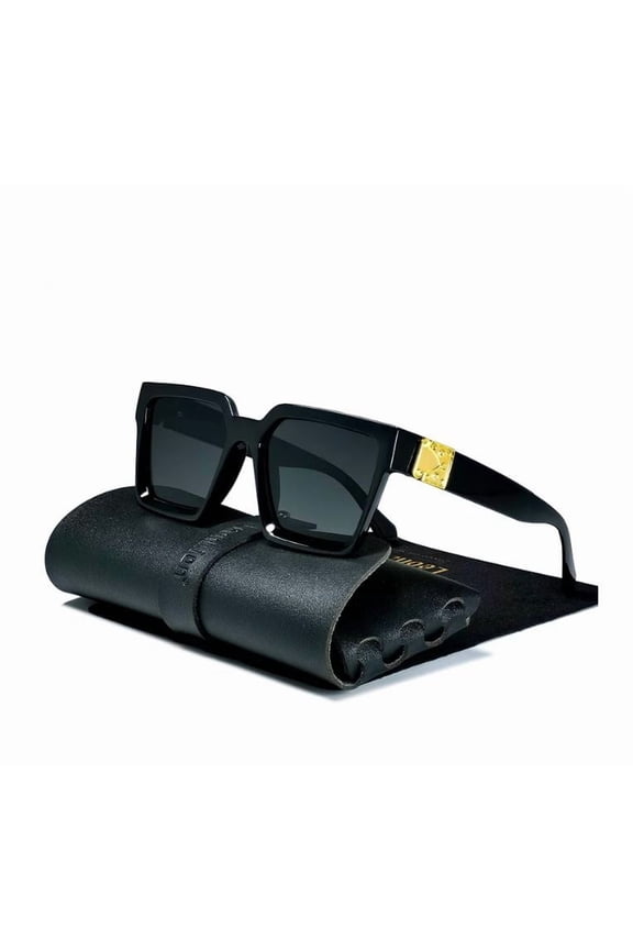 Men Sunglasses Square Hip Hop Fashion Shades Classy Outdoor Black