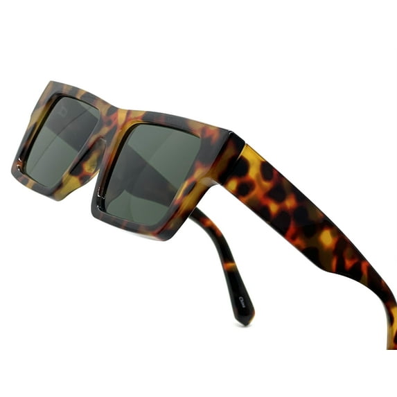 Men Sunglasses Thick Frame Tortoise