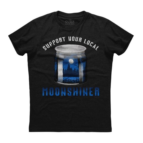 Men Support Your Local Moonshiner Jar Graphic T-Shirt
