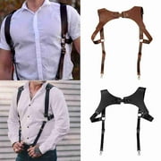 Men Suspenders Adjustable Braces X-Back Heavy Duty Clips