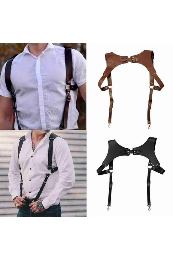 Men Suspenders Adjustable Braces X-Back Heavy Duty Clips