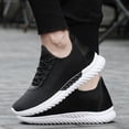 thumbnail image 1 of Men Sweat-Free Casual Walking Shoes, summer ventilated mesh sports sneakers with cool feeling. Cushioned footbed effectively relieves foot fatigue after long walking., 1 of 5