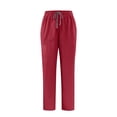 thumbnail image 1 of Men Sweat Pants Elastic Waist Drawstring Straight Leg Trousers Pull On Workout Cargo Sweatpants with Pockets, 1 of 7