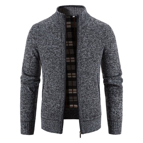 Men Sweater Jacket Winter Autumn Cold Coat Fleece Zipper Cardigan Soft Jumpers Turtleneck Warm Y2K High Quality Outerwear